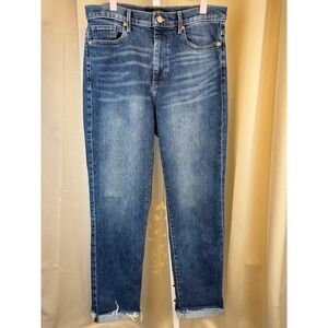 Banana Republic Premium Denim Mid Rise Straight Jeans Size 30 Long Cuffed